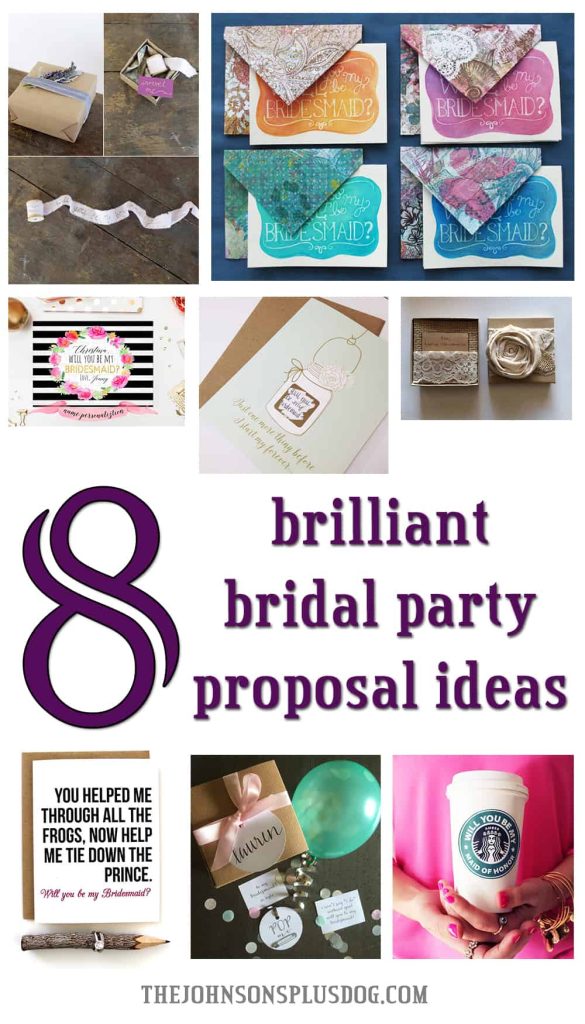 8 Brilliant Bridal Party Proposal Ideas | the johnsons plus dog