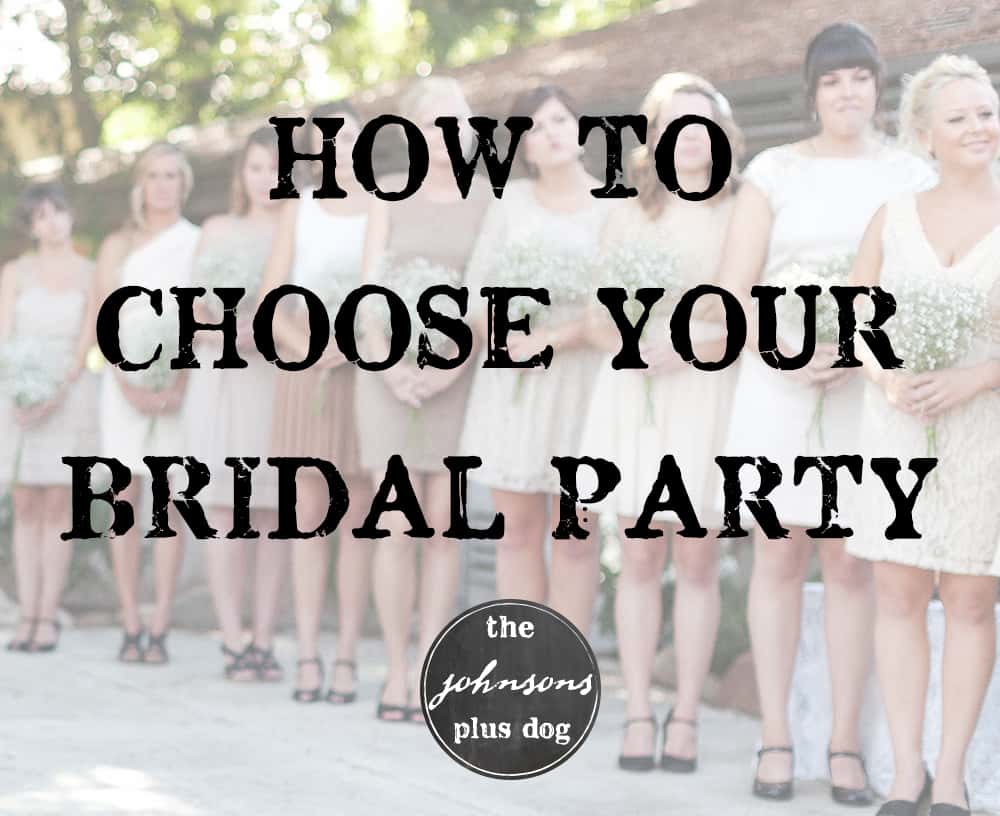 Choosing your bridal party | the johnsons plus dog