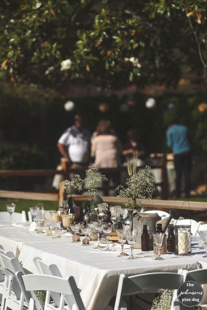 Loved that all of the bridal party can sit together at one big table facing each other, rather than feeling like they are on stage