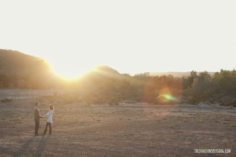 Engagement pictures at sunset