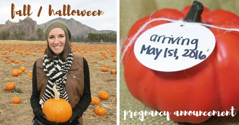 Here's a fun and creative Fall pregnancy announcement idea.