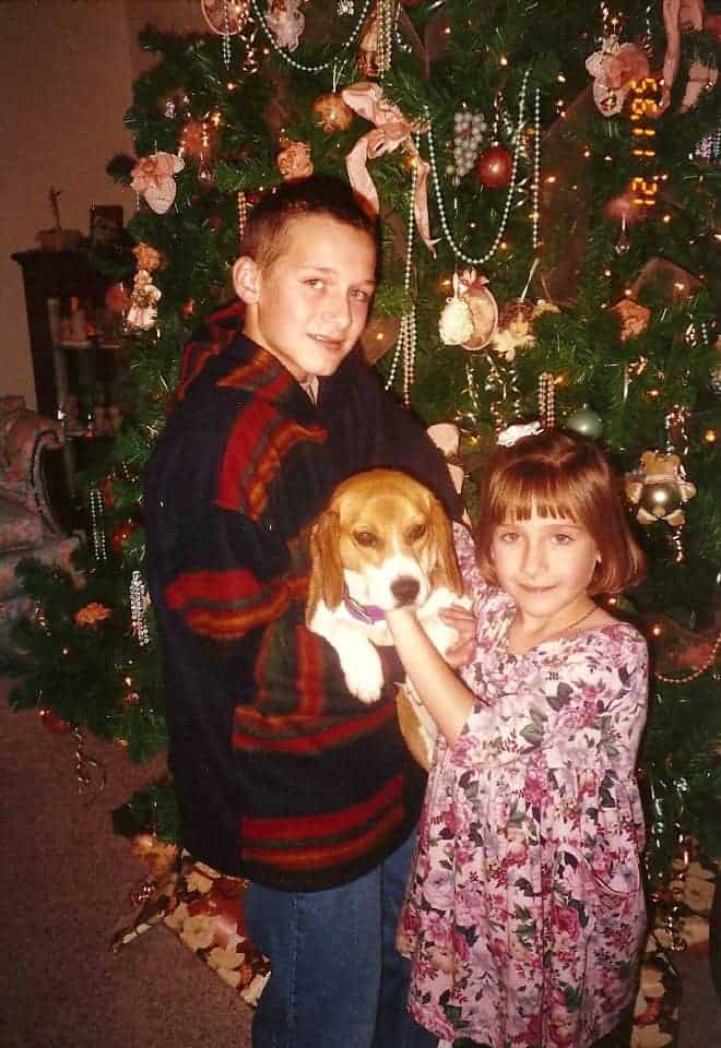 one of the only pictures I could find of my childhood Christmas :) 