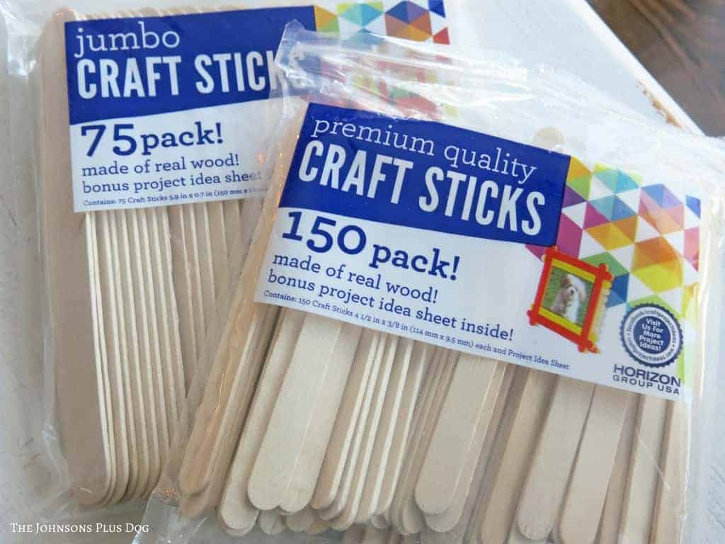 Two packs of popsicle craft sticks