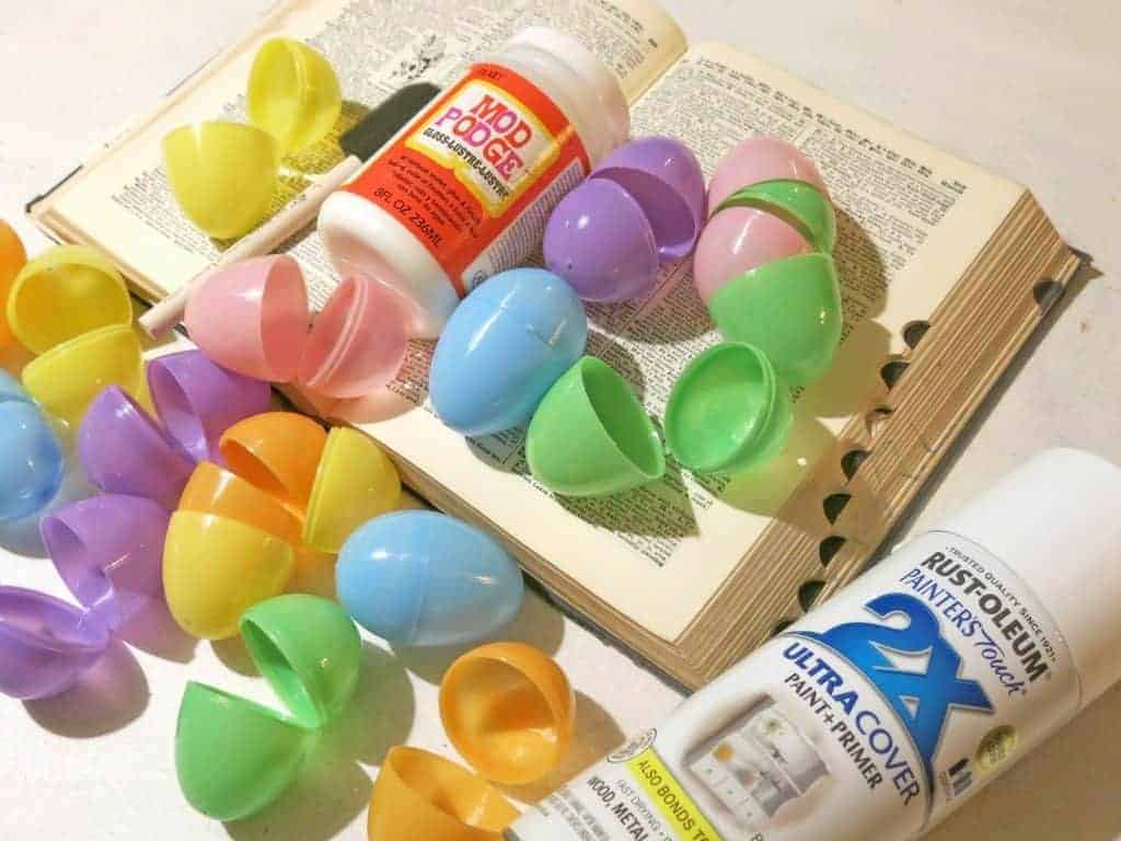 Here's a fun tutorial on how to upcycle cheap plastic Easter eggs into stylish vintage decor with some mod podge and book pages