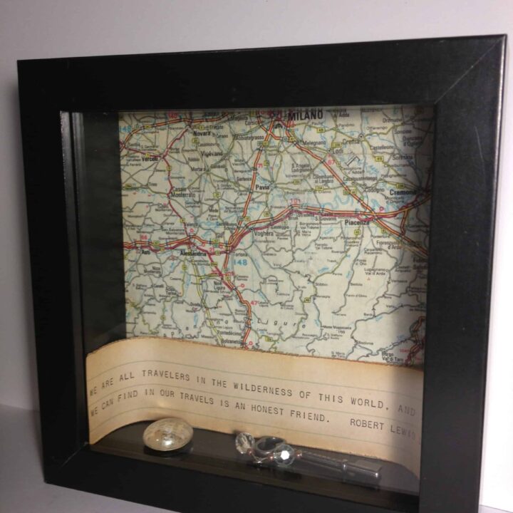 Vintage Map Shadowbox