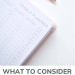 shows a calendar with a pen and says what to consider before you choose a wedding date