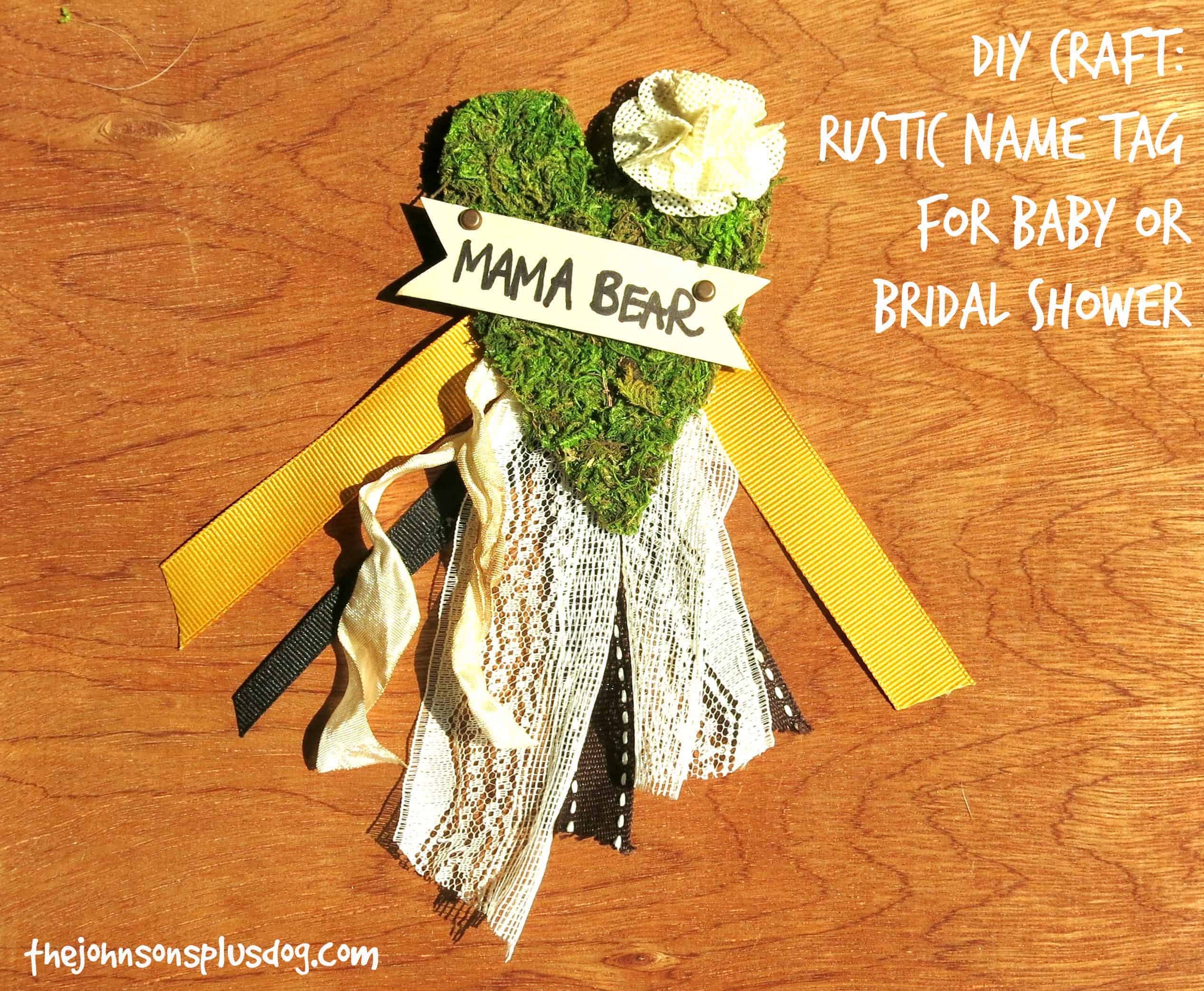 Baby Shower Name Tag