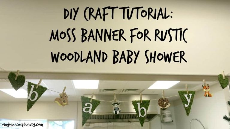 DIY Tutorial: Moss Banner for Rustic Woodland Baby Shower