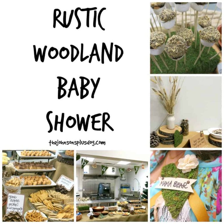 Rustic Woodland Baby Shower Food and Decorations