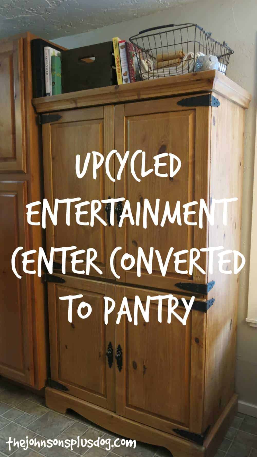 DIY Pantry Made From Repurposed Entertainment Center