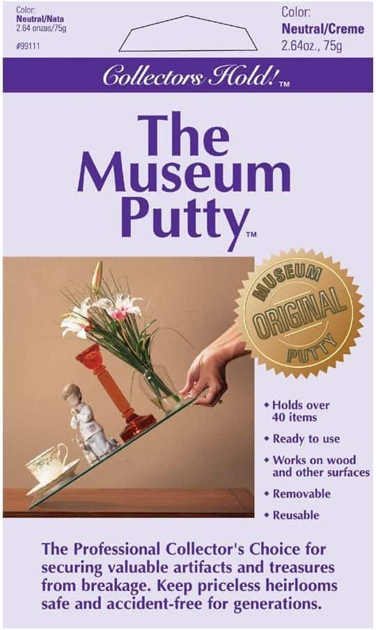 Museum Putty is great for keeping the bathroom storage containers in your bathroom drawers secured so they don't move when you open and close the drawers