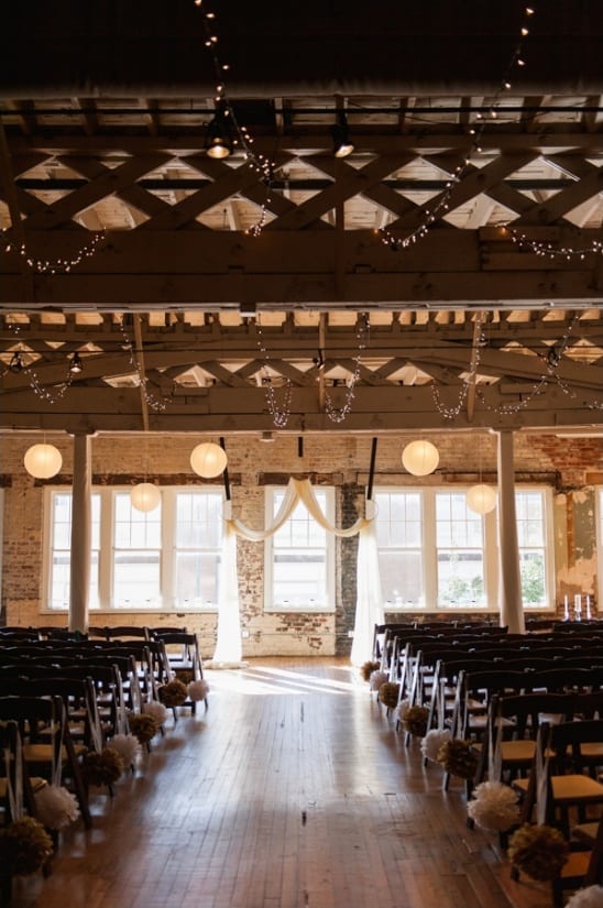 Creative Wedding Ceremony Decor Ideas | Twinkle lights and hanging lanterns