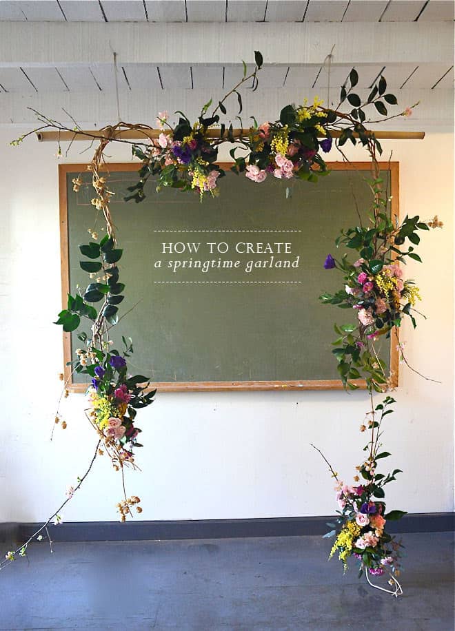 Creative Wedding Ceremony Decor Ideas | how to make a spring floral garland