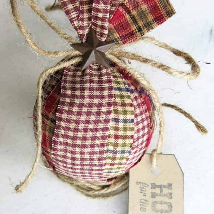 How to Make Fabric Christmas Ornaments Made With Homespun Fabric