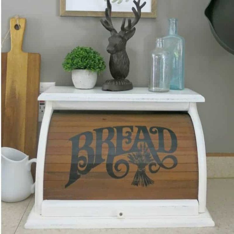 Vintage Bread Box Chalk Paint Makeover
