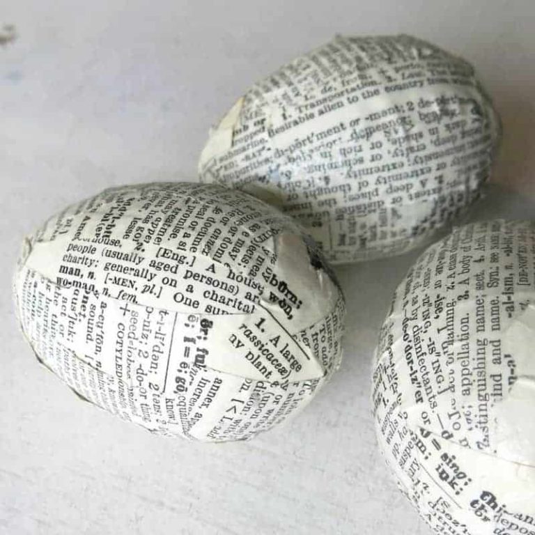 How to Upcycle Plastic Easter Eggs with Vintage Book Pages