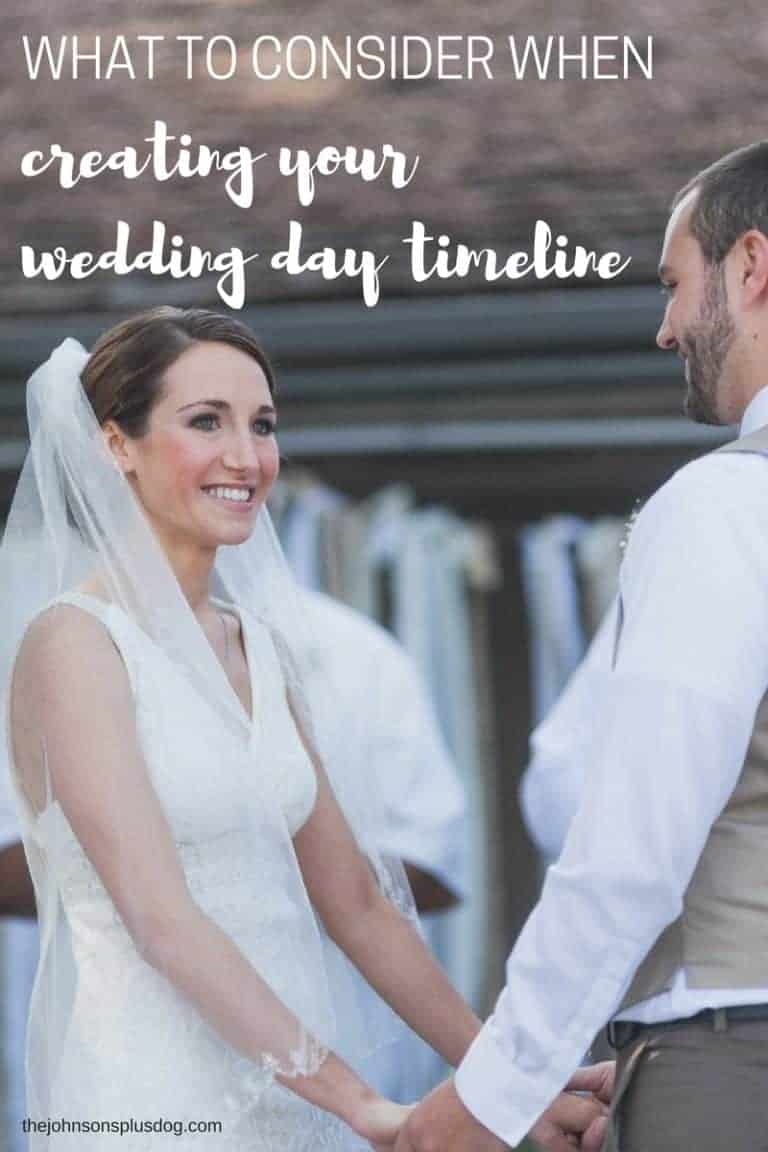 What To Consider When Creating Your Wedding Day Timeline