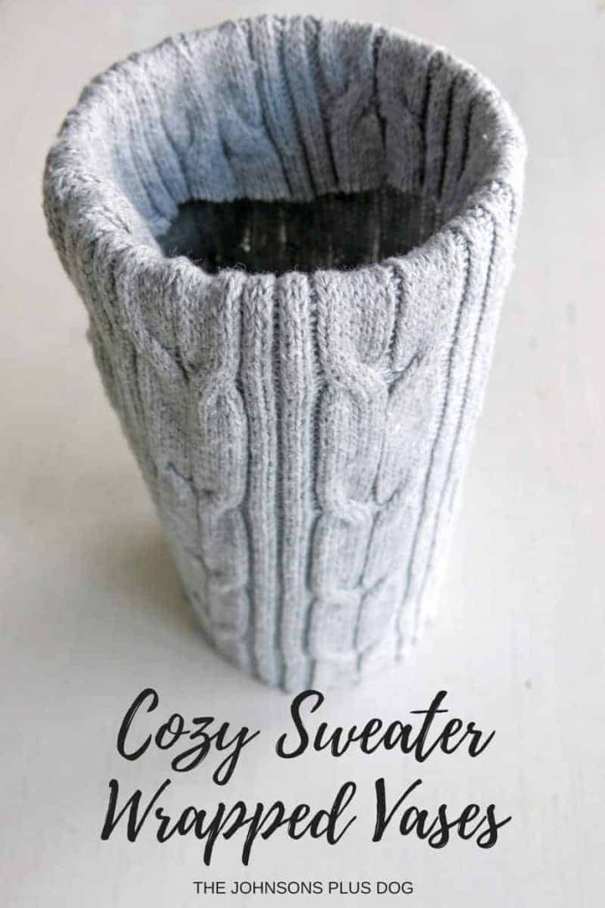 How to make a cozy sweater wrapped vase