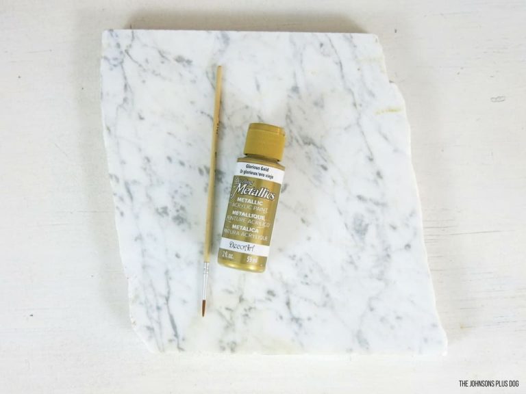 Glam Office Decor Idea: Painted Marble Remnant