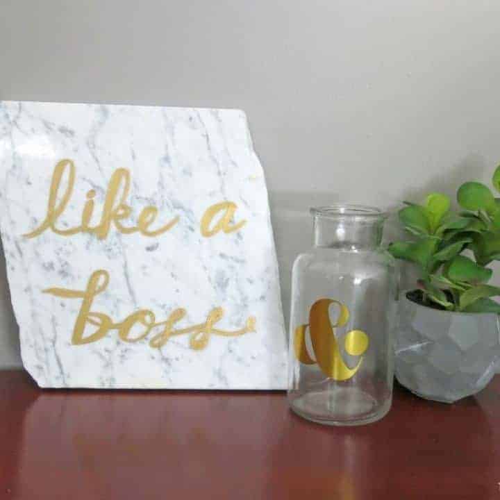 How To Make Glam Office Decor with Painted Marble