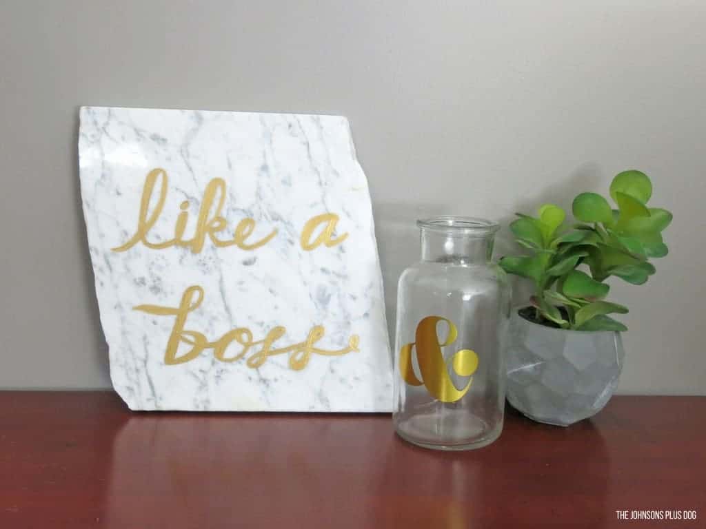 How To Make Glam Office Decor with Painted Marble