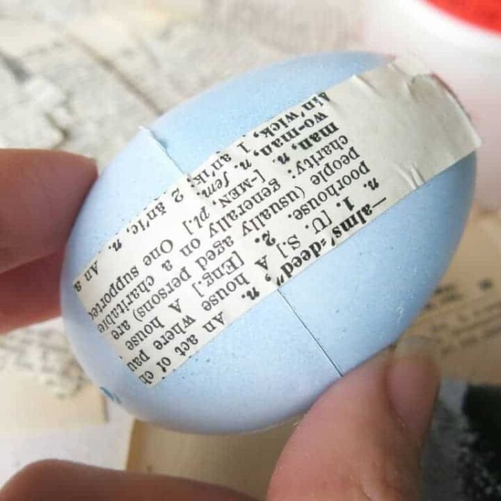 How to Upcycle Plastic Easter Eggs with Vintage Book Pages