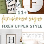 show 4 different farmhouse signs