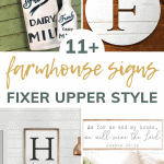 show 4 different farmhouse signs