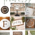 shows 9 different farmhouse signs with text overlay that says Farmhouse signs from Etsy