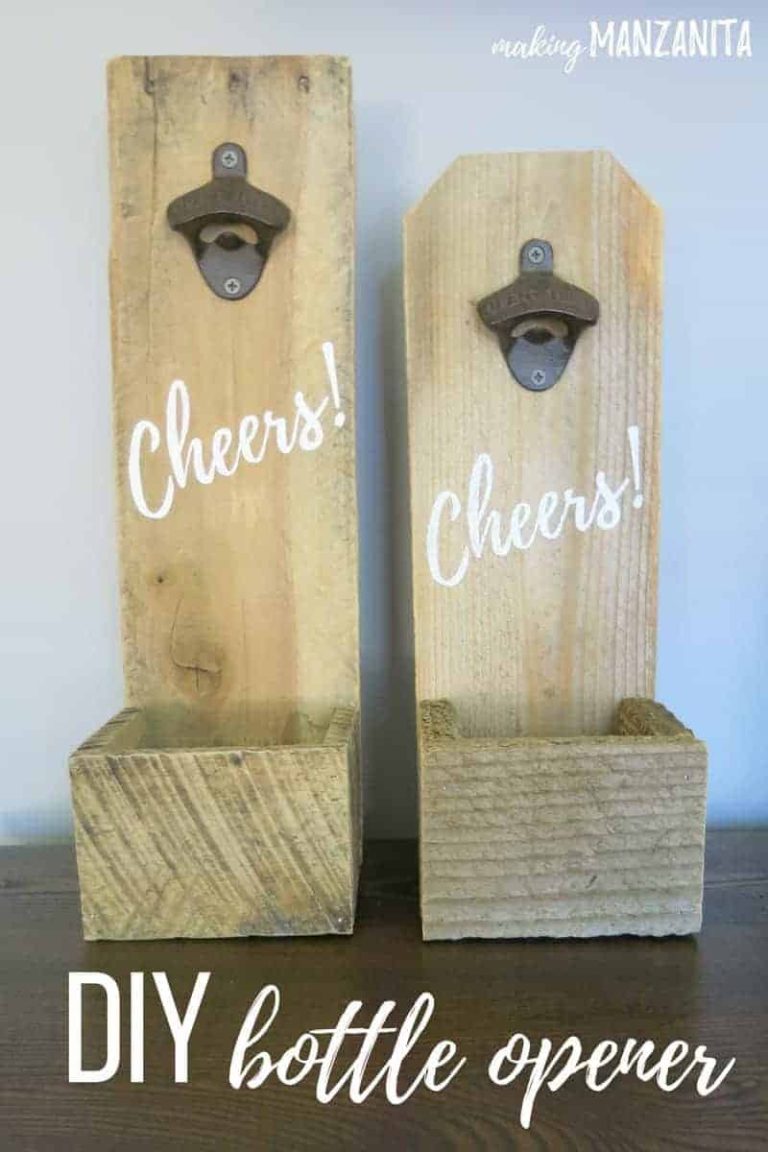 DIY Reclaimed Wood Bottle Openers | Pallet Wood Bottle Opener | Wall Mounted Bottle Opener for Man Cave | Wall-Mounted Bottle Opener Wall Decor | Wall Mount Bottle Opener for Dad | DIY Father's Day Gift | Gift for Father's Day | Bottle Opener Made with Salvaged Wood | Cedar Fence Board Made into Bottle Opener | Pallet Wood Upcycle | Pallets | Pallet Upcycle | Wall Decor Made With Pallets