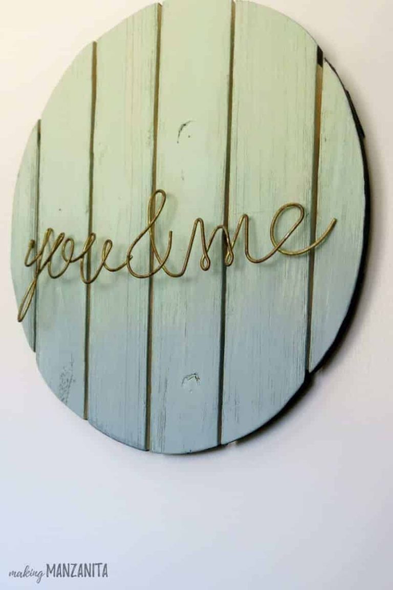 Ombre Painted Wood Sign For Farmhouse Master Bathroom