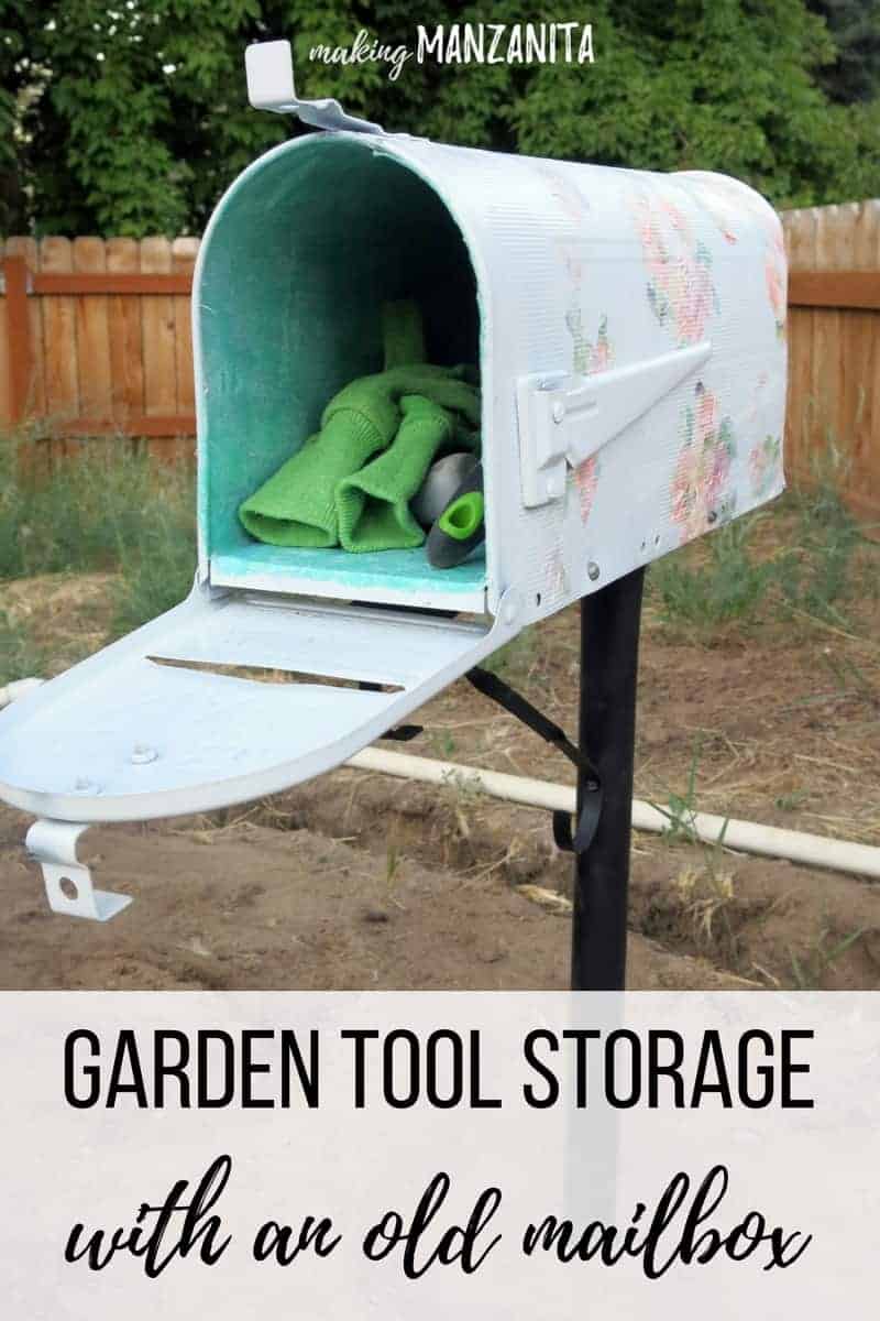 How to repurpose an old mailbox into garden tool storage.