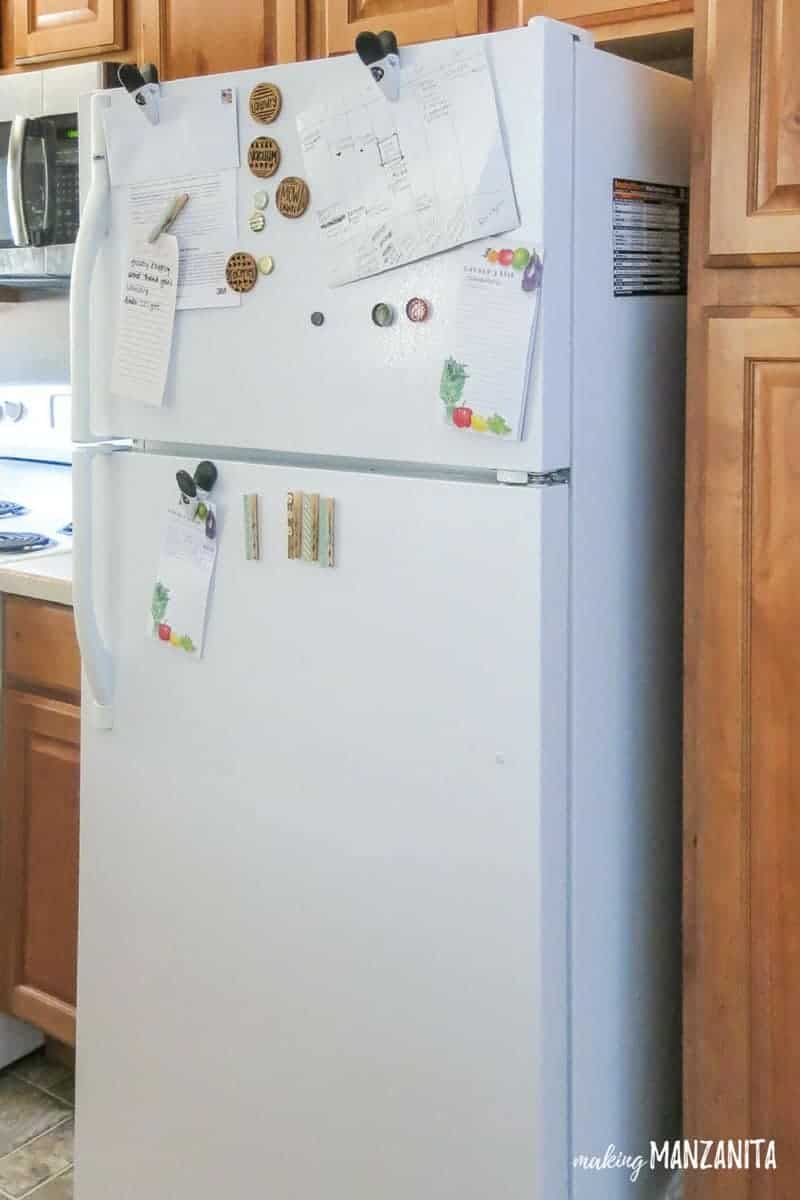 You'll be shocked when you see how this messy and clutter fridge turns into a command center to organize your enter life!