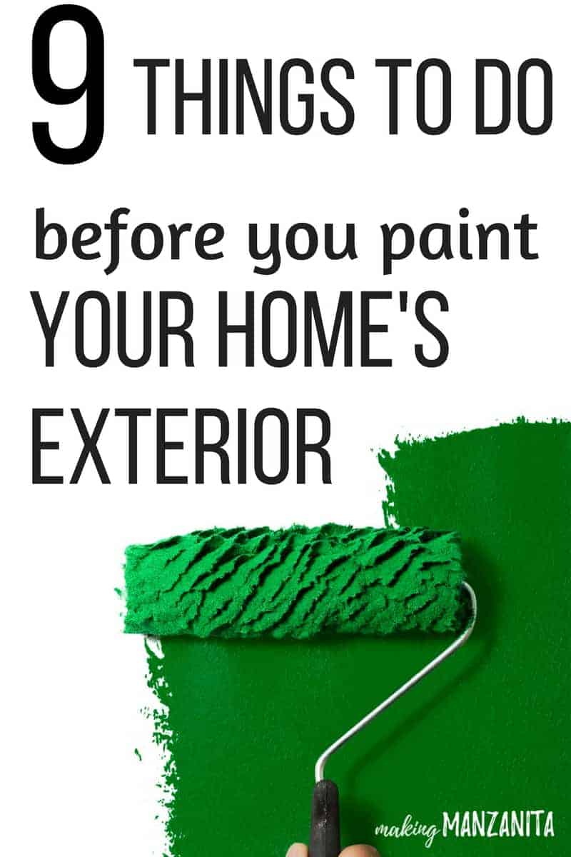 These 9 things to do before you paint the exterior of your home are super helpful and get you ready for such a large job