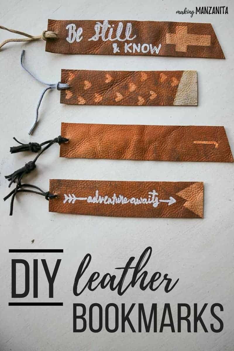 Learn how to make these easy diy leather bookmarks with different decorations in just a few steps