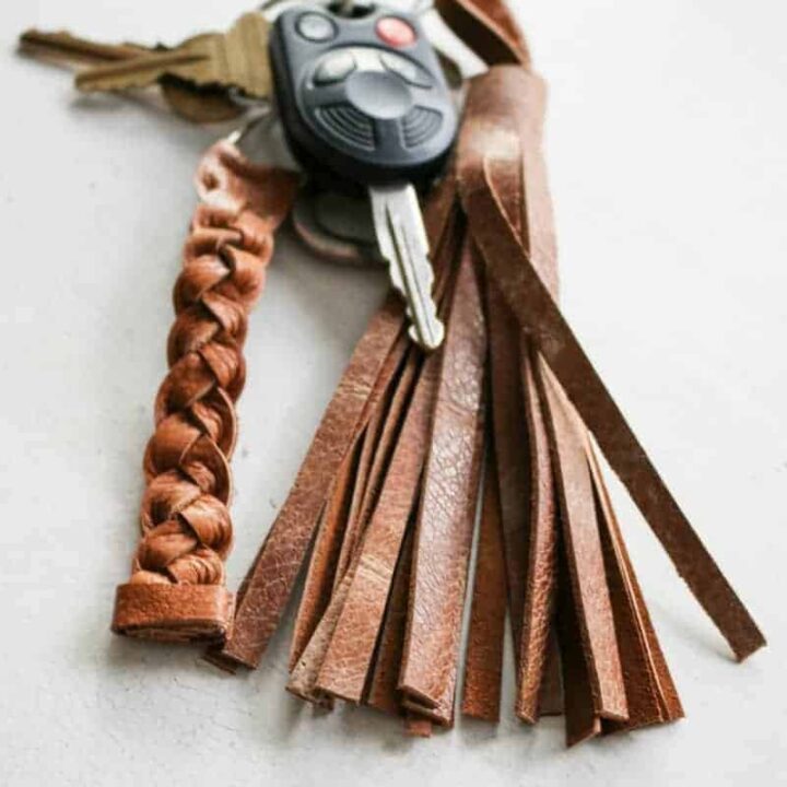 DIY Leather Keychains: How to Make A Tassel & Braided Leather Keychain