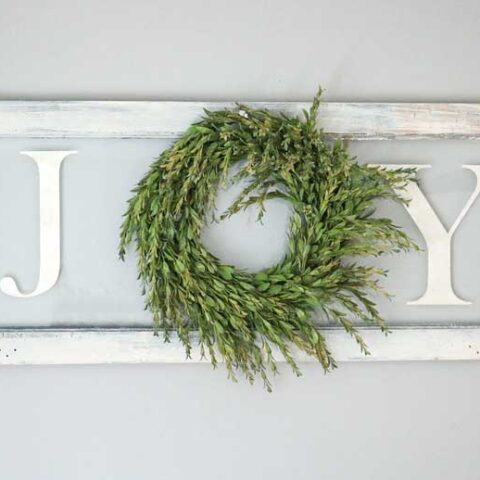 How To Make Joy Christmas Sign With Wreath