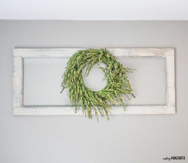 This farmhouse style wreath is a simple DIY project that's affordable