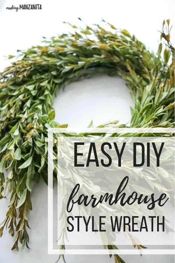 This easy DIY farmhouse wreath is a simple and affordable DIY that's perfect for any farmhouse style decor