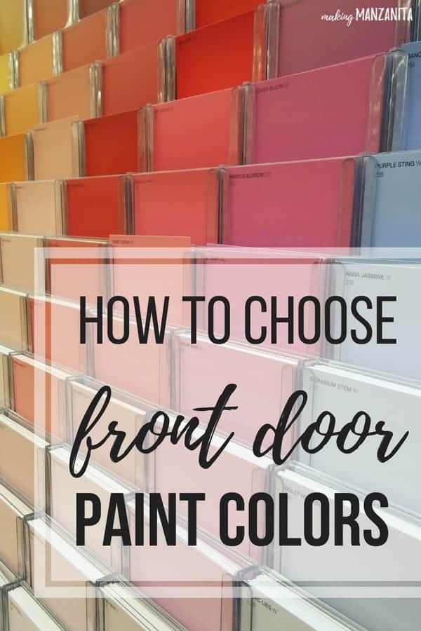 How to choose front door paint colors! Learn how to pick the perfect exterior paint color for your front door.