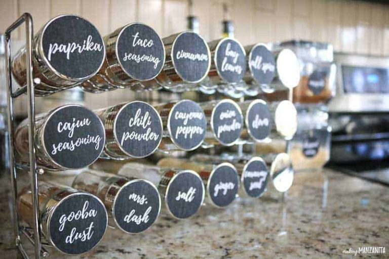 Brilliant Spice Cabinet Organization (+ Free Printable Spice Jar Sticker Labels!)
