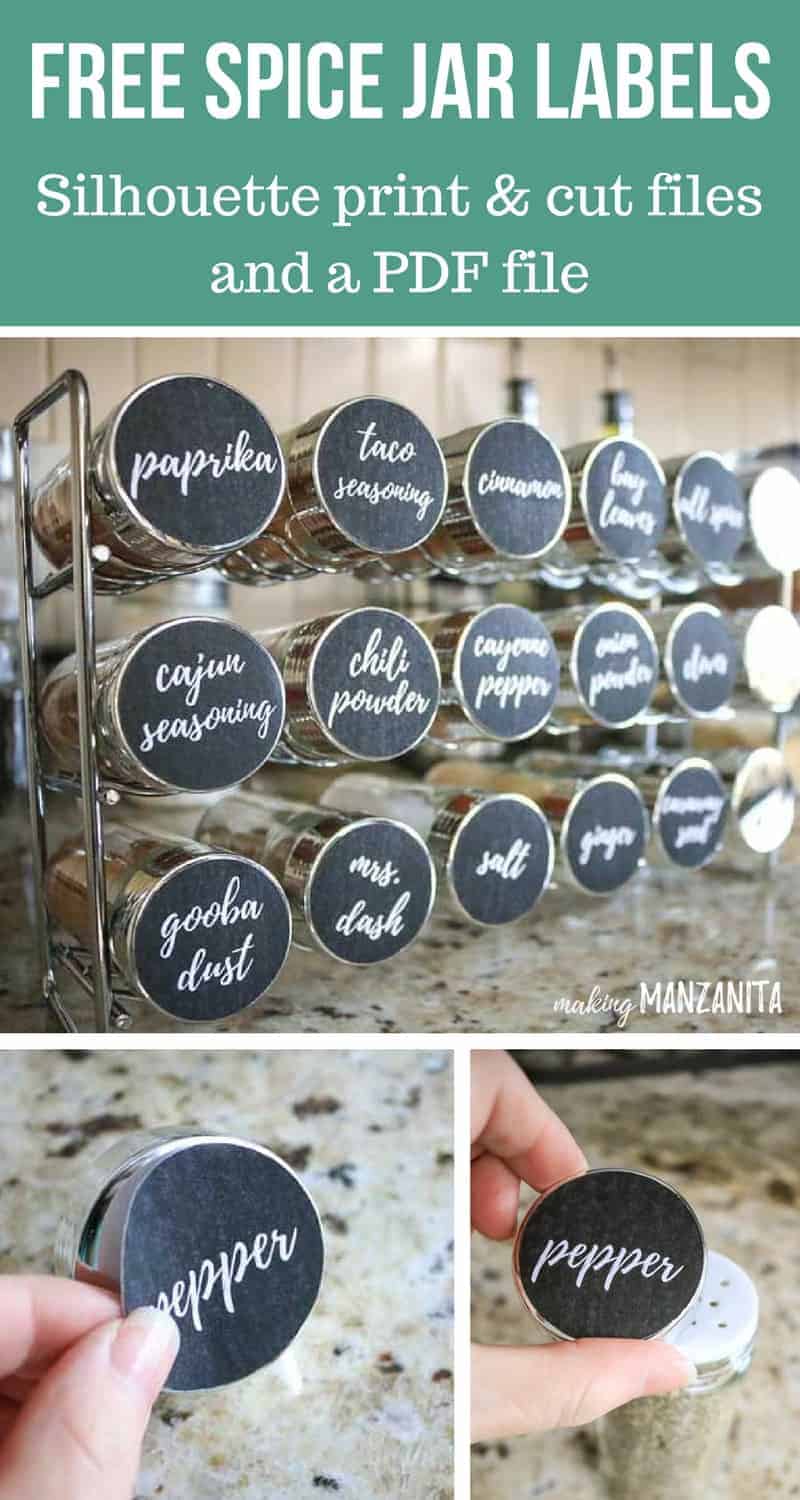 Does your kitchen need some serious spice cabinet organization? Use these FREE spice jar label stickers to easily organize your spice rack and spice cabinet.