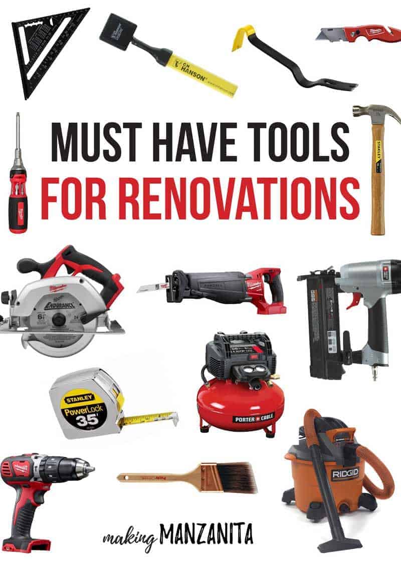 Must Have Tools For Renovations | What You Need For Your First Upper | Versatile Tools For Renovating | Tool Checklist | Tools Every DIYer Needs | 