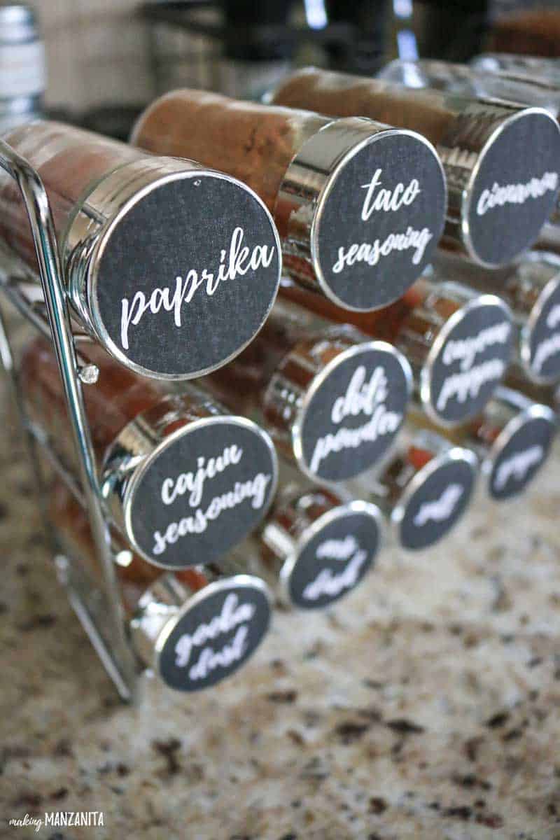 How to Organize Spices & Free Labels • Craving Some Creativity