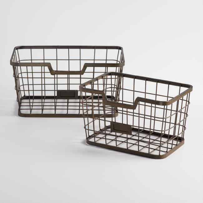 Metal baskets from World Market