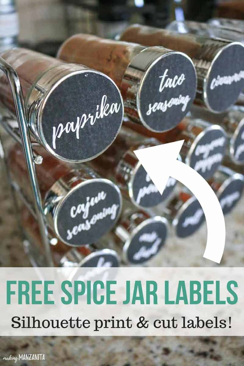 If you're craving more organization in your kitchen, you're going to love this spice cabinet makeover. I've also included a free printable to make your own spice jar sticker labels for your brilliant spice cabinet organization. 
