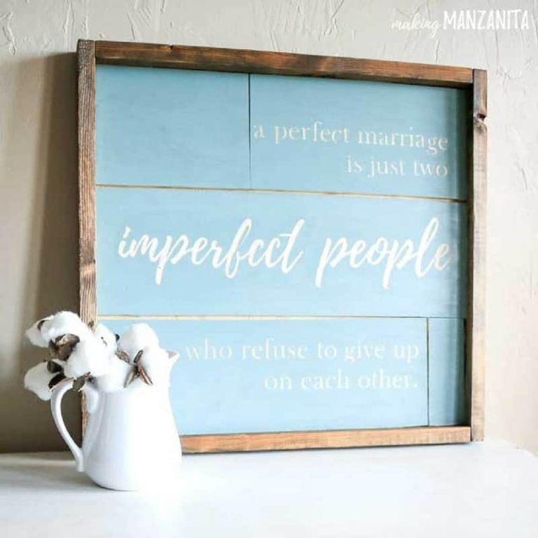 DIY Shiplap Sign With Stenciled Quote | Leftover Shiplap Idea!