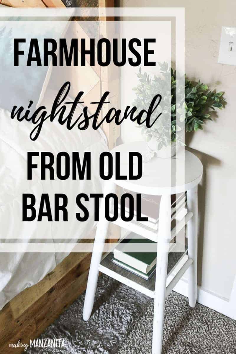 How to create a nighstand from an old, upcycled barstool in a few easy steps.