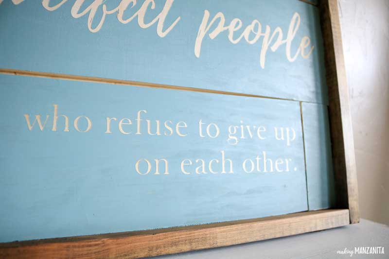 Turn your leftover shiplap into a cute  farmhouse sign and stencil on any quote you want with this DIY tutorial! 