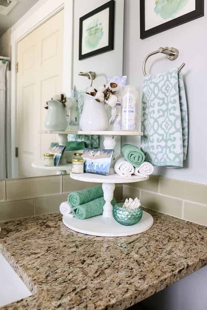 DIY Countertop Bathroom Organizer